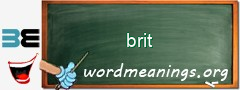 WordMeaning blackboard for brit